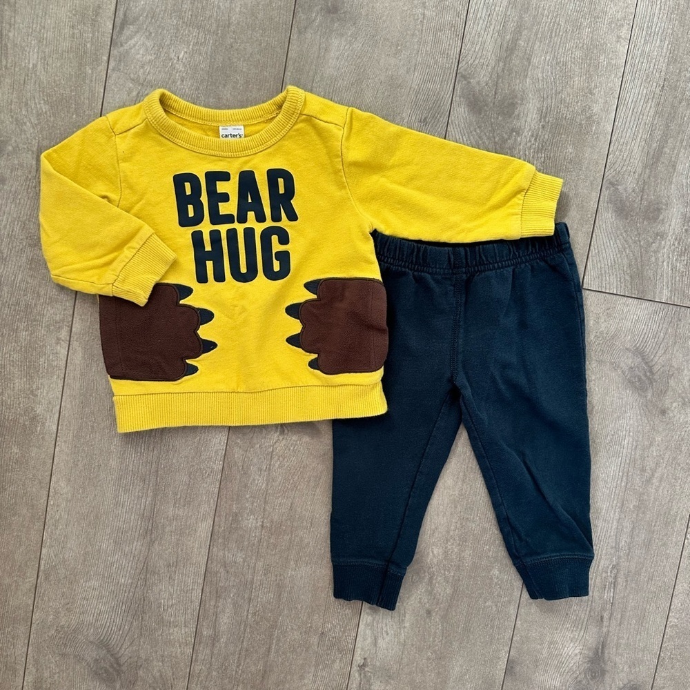 12 month baby boy sweatshirt matching outfit set